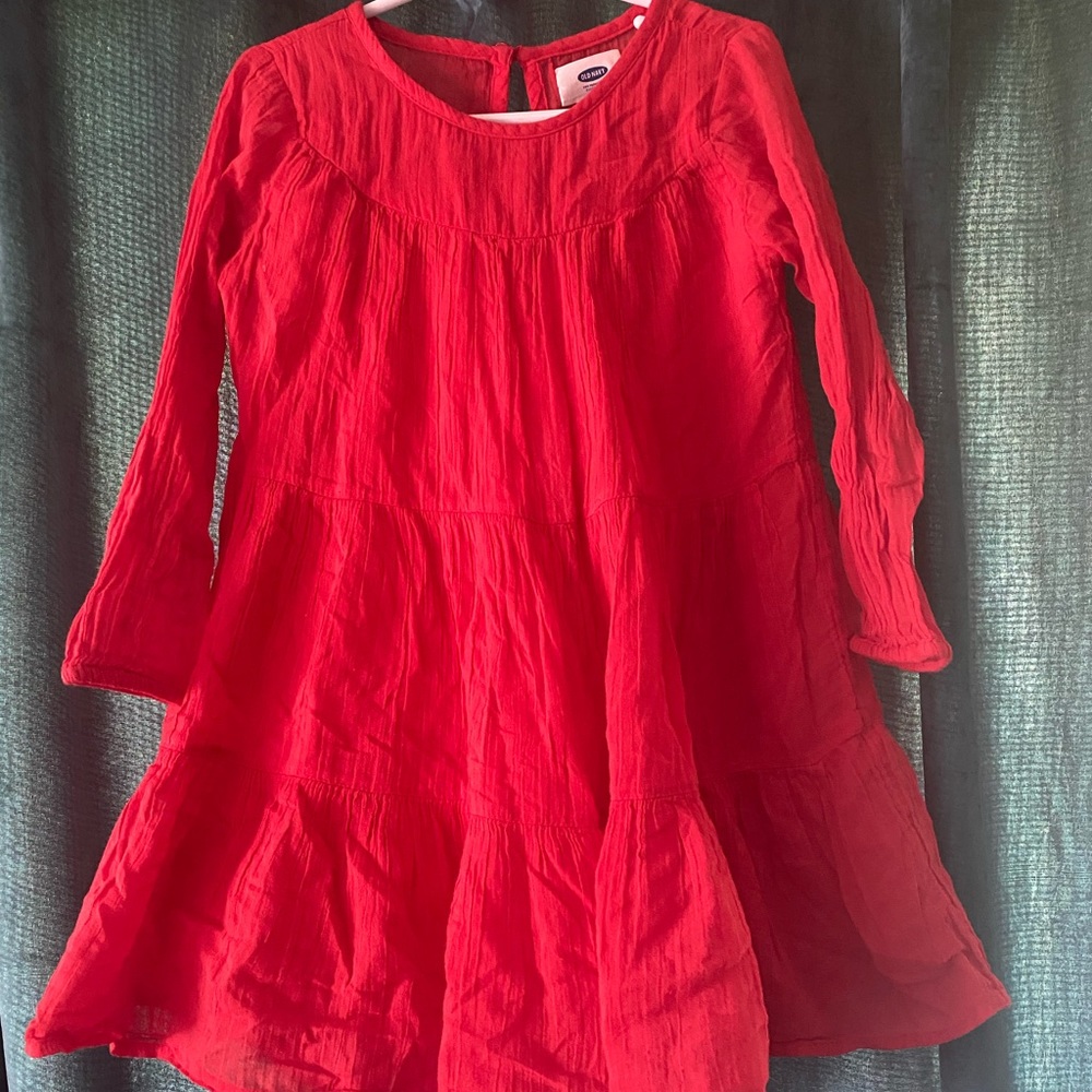 Toddler girl red festive dress